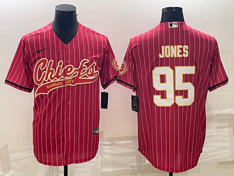 Men's Kansas City Chiefs Chris Jones #95 Red Jersey Joint Edition